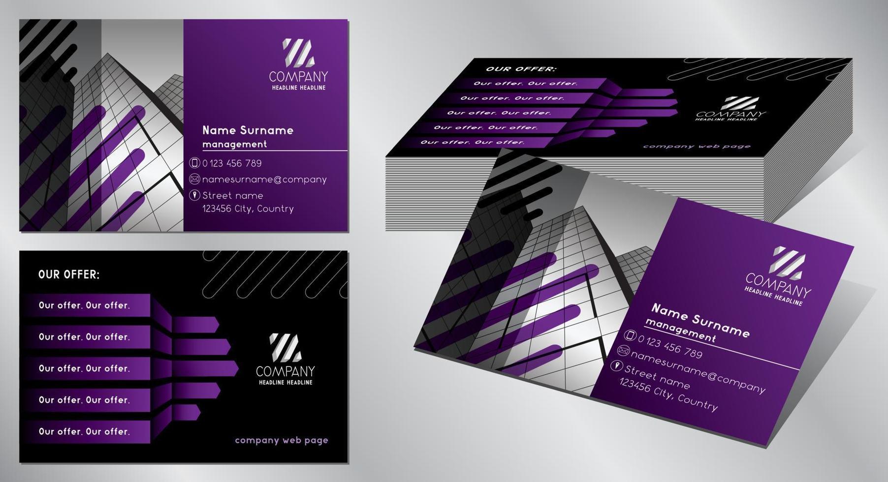 Geometrical Business Card Template vector