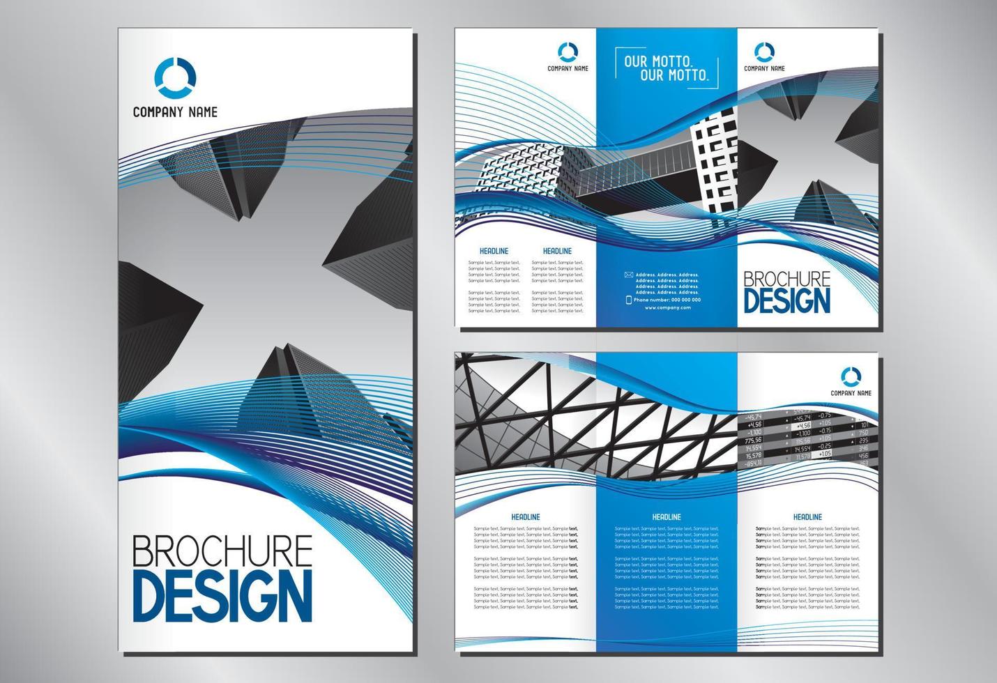 plantilla de folleto tríptico de negocios vector