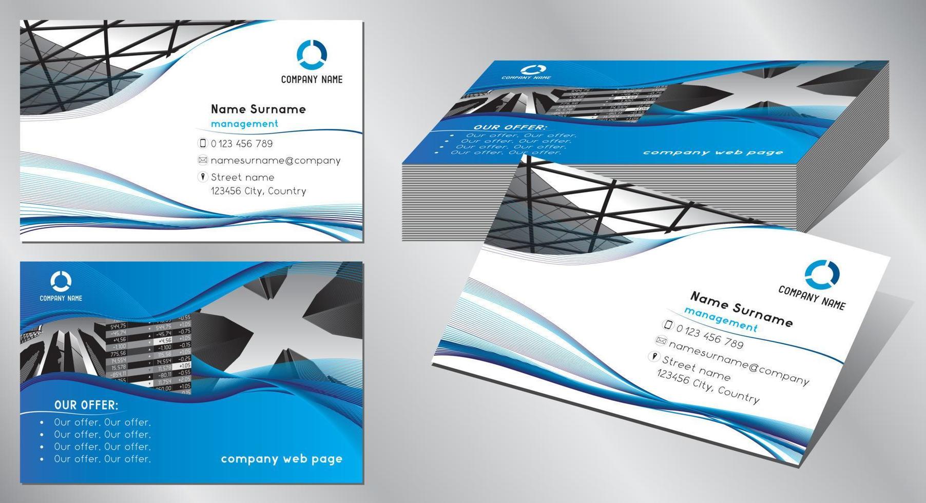 Geometrical Business Card Template vector