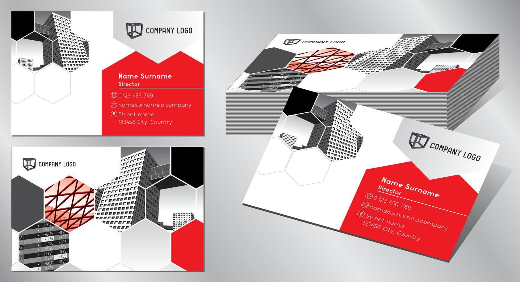 Geometrical Business Card Template vector