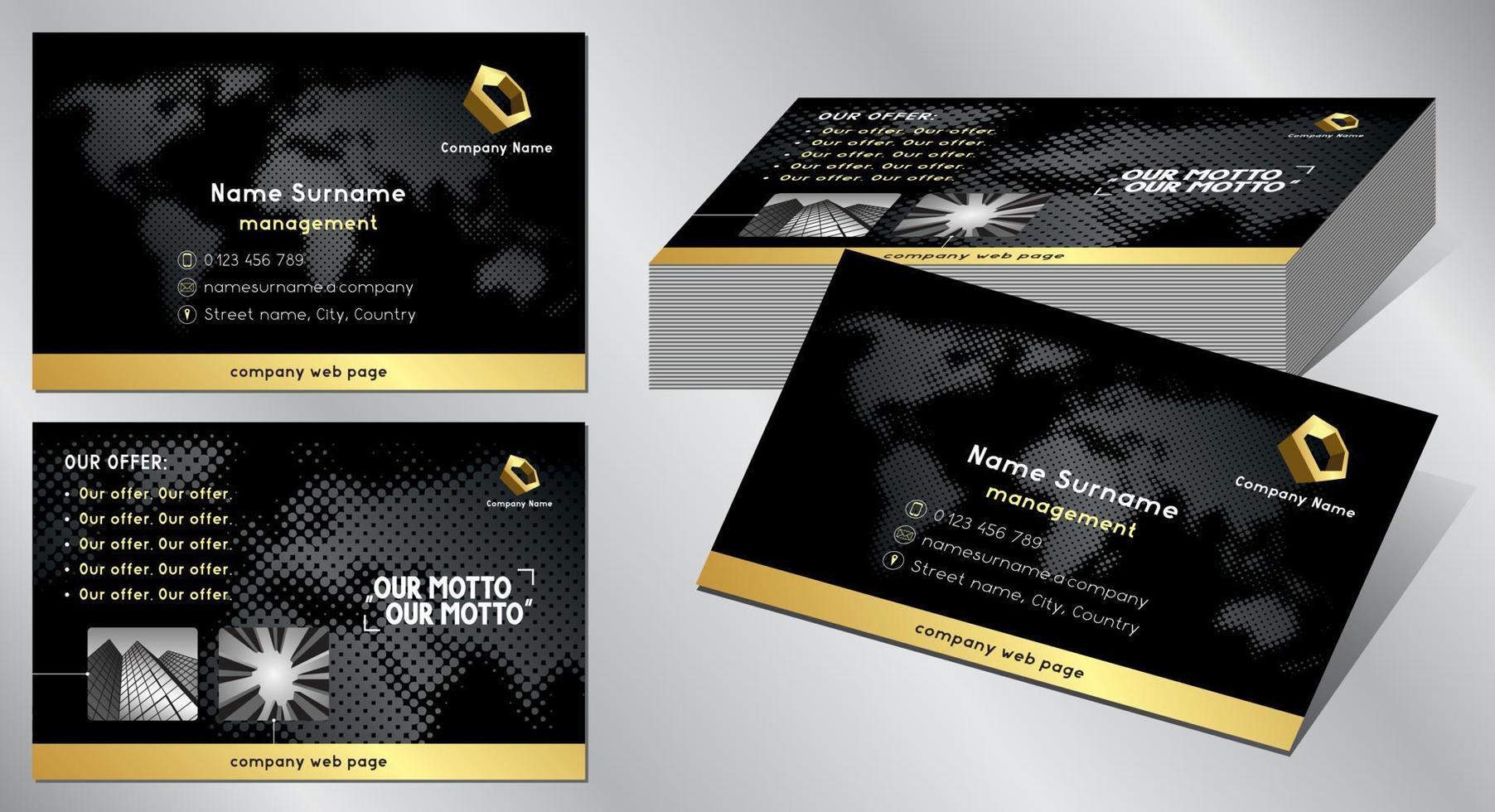 Geometrical Business Card Template vector