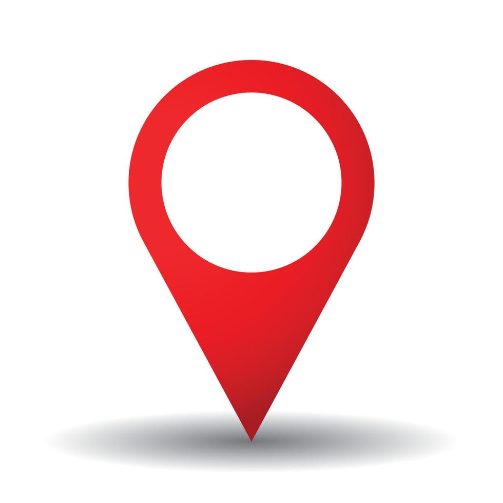 Red location pin vector
