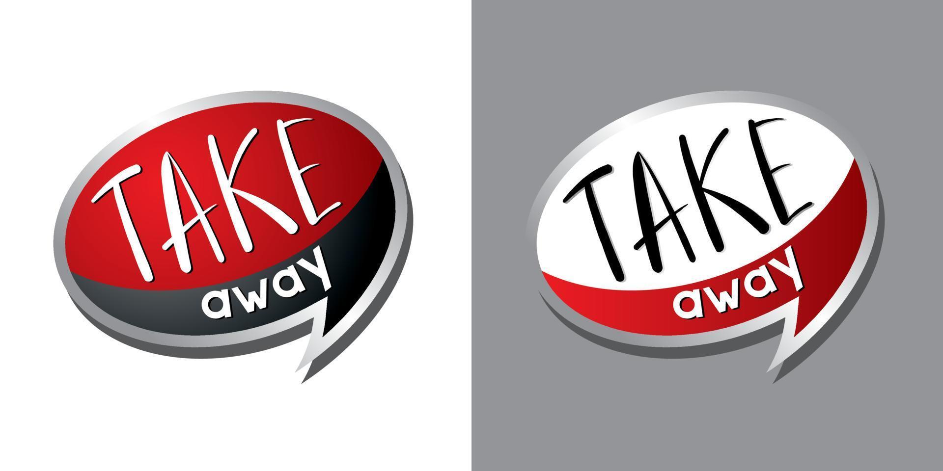 Take Away Sign vector