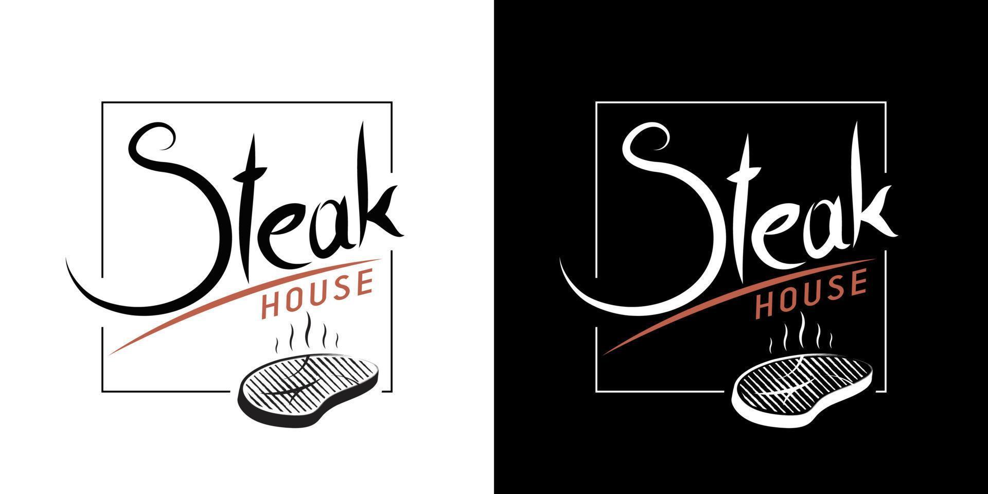 Steakhouse Barbecue Grill Sign vector