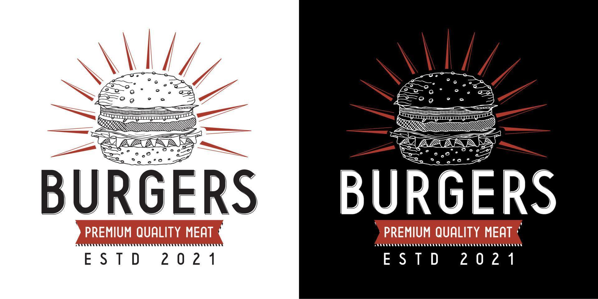 Burgers Grill Barbecue Sign vector