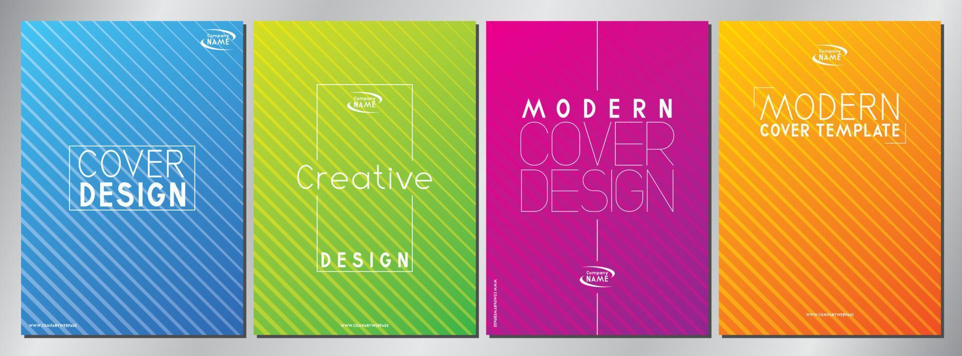 Set Of Modern Book Cover Templates 16062989 Vector Art At Vecteezy