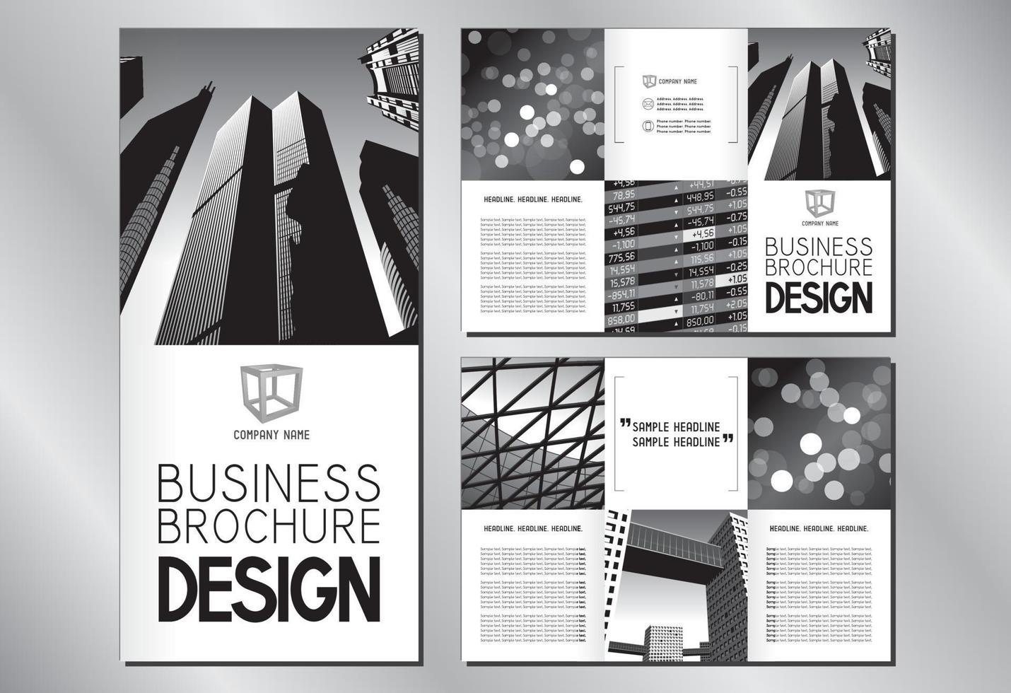 Business Trifold Brochure Template vector