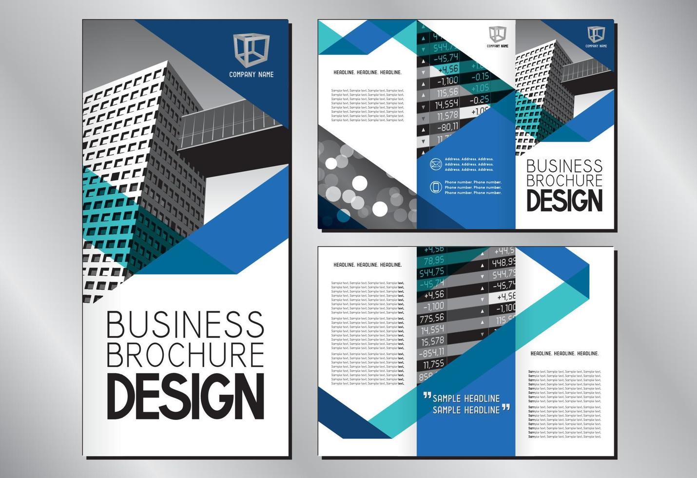 Business Trifold Brochure Template vector