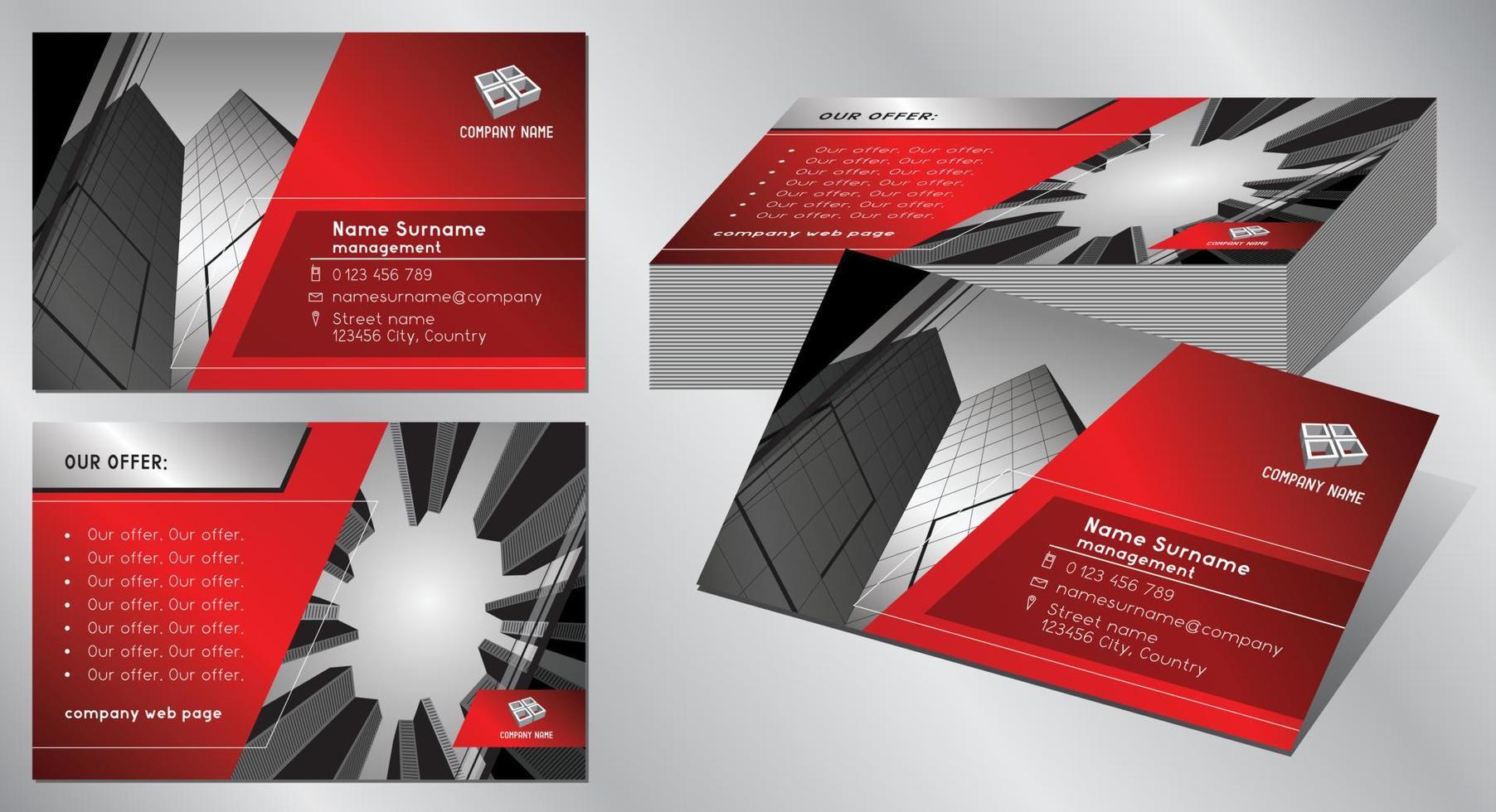 Geometrical Business Card Template vector