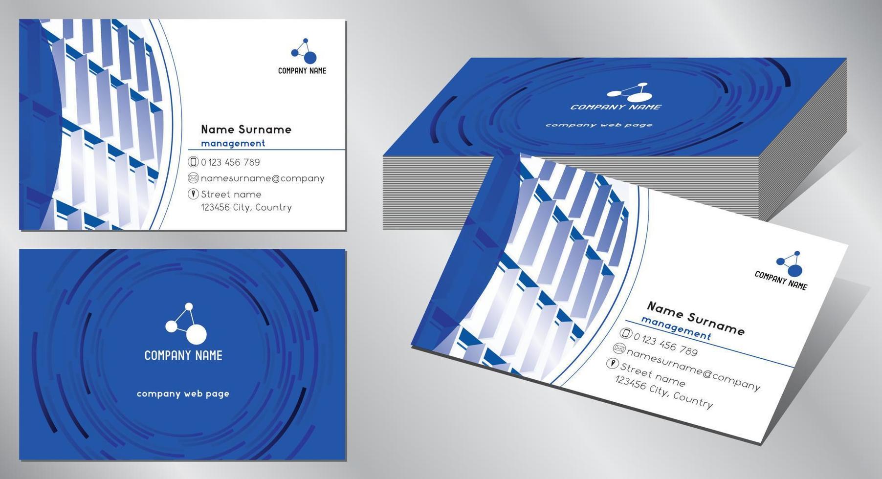 Geometrical Business Card Template vector