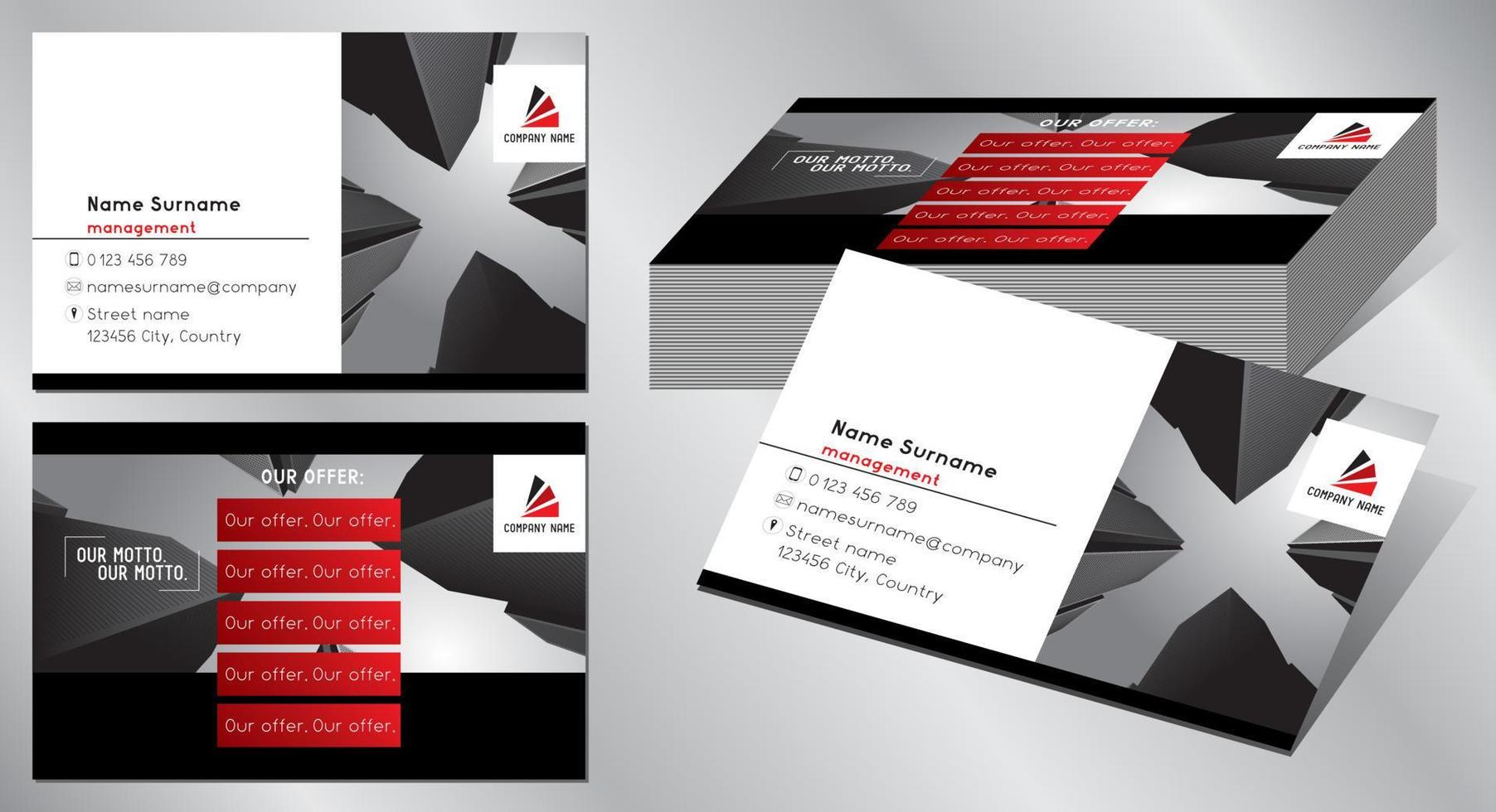 Geometrical Business Card Template vector