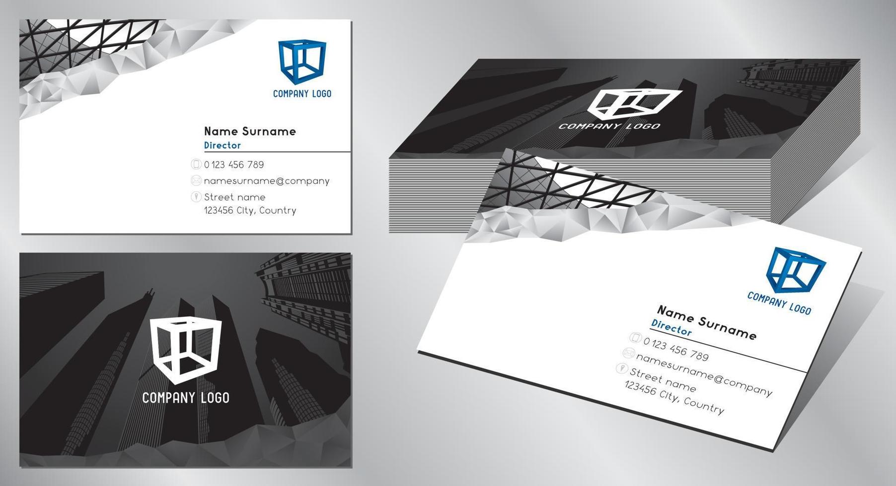 Geometrical Business Card Template vector