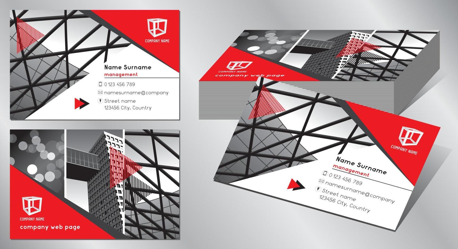 Geometrical Business Card Template 16063016 Vector Art at Vecteezy