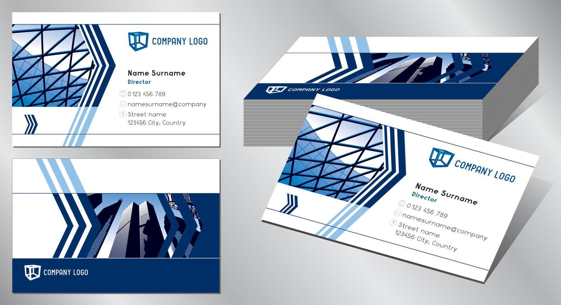 Geometrical Business Card Template vector