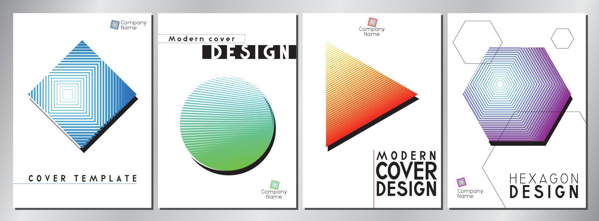 Set of Modern Book Cover Templates vector