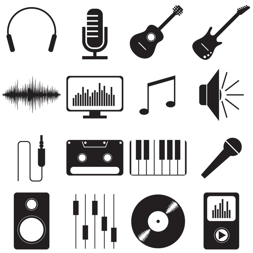 Set of Music Pictograms vector