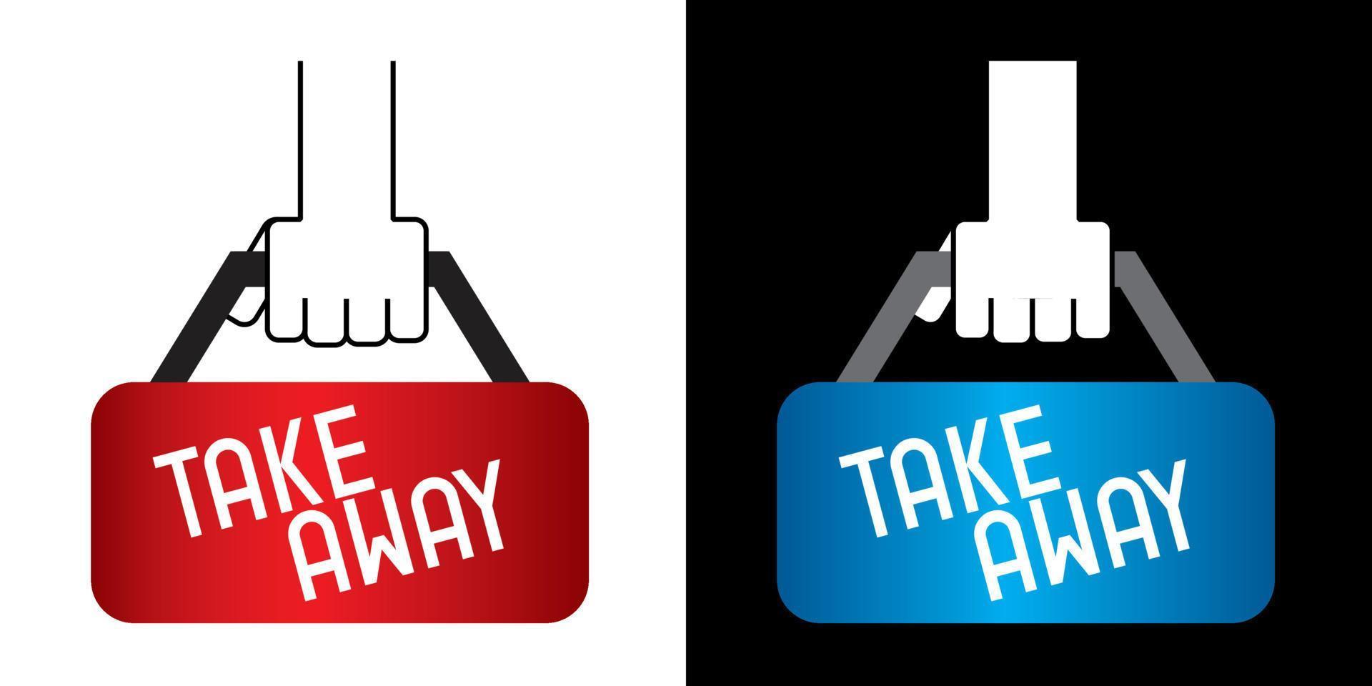 Take Away Sign vector