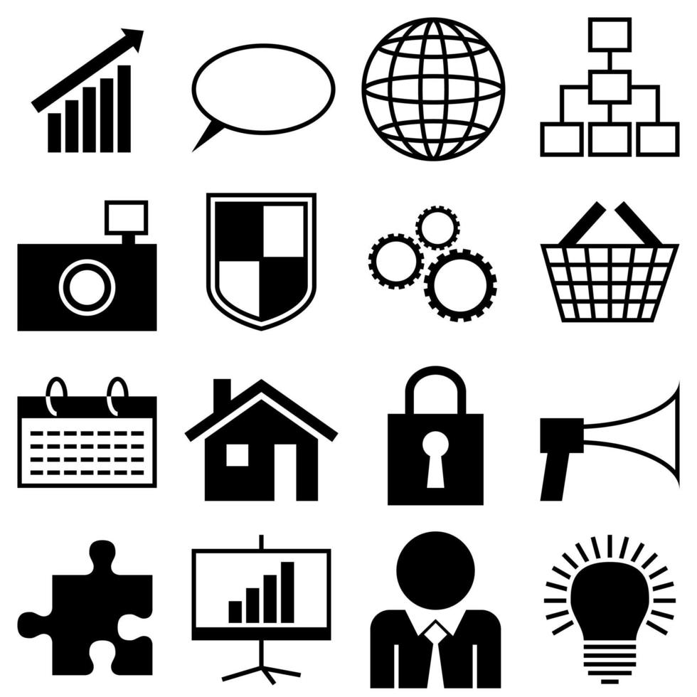 Set of Business Pictograms vector