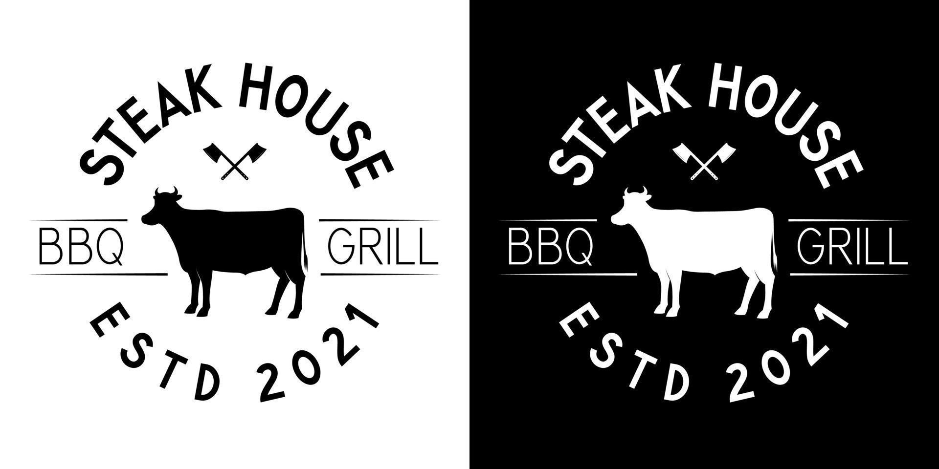 Steakhouse Barbecue Grill Sign 16063076 Vector Art at Vecteezy