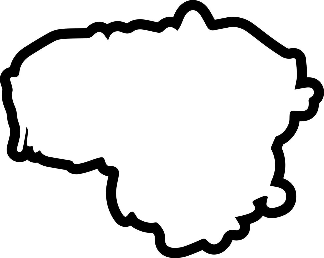 line icon for lithuania vector