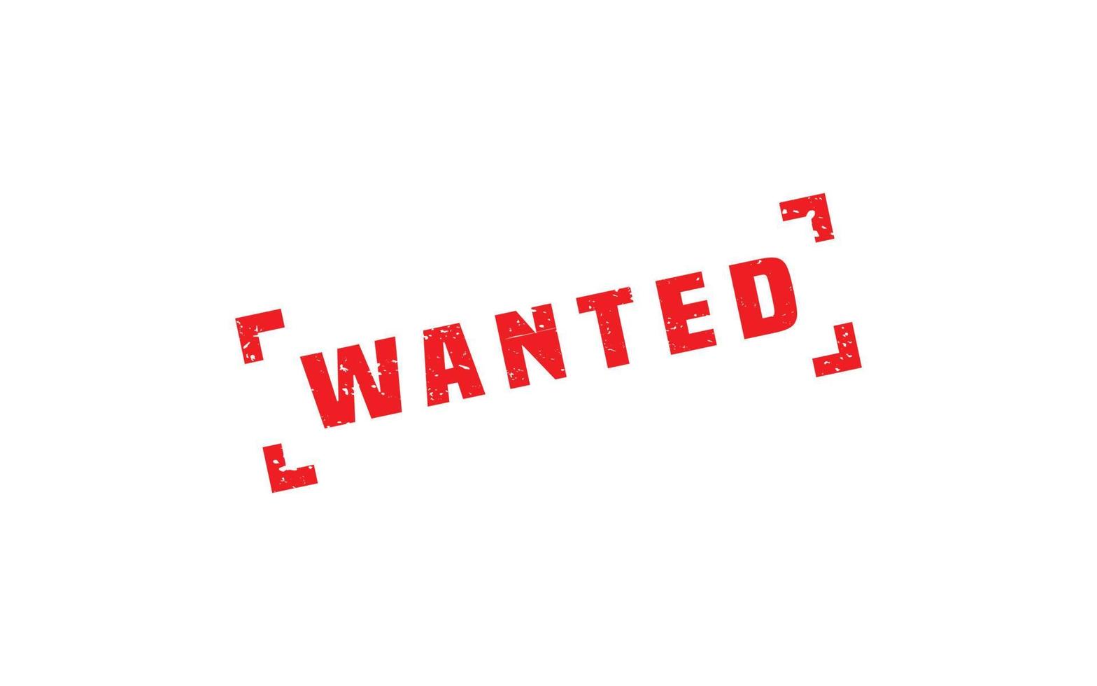 WANTED rubber stamp with grunge style on white background vector