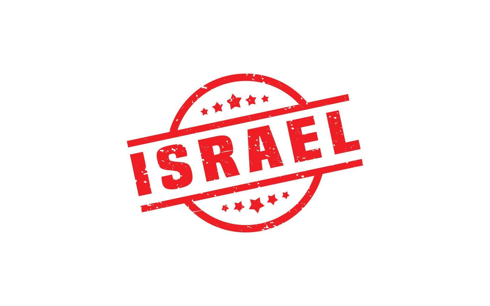 ISRAEL stamp rubber with grunge style on white background vector