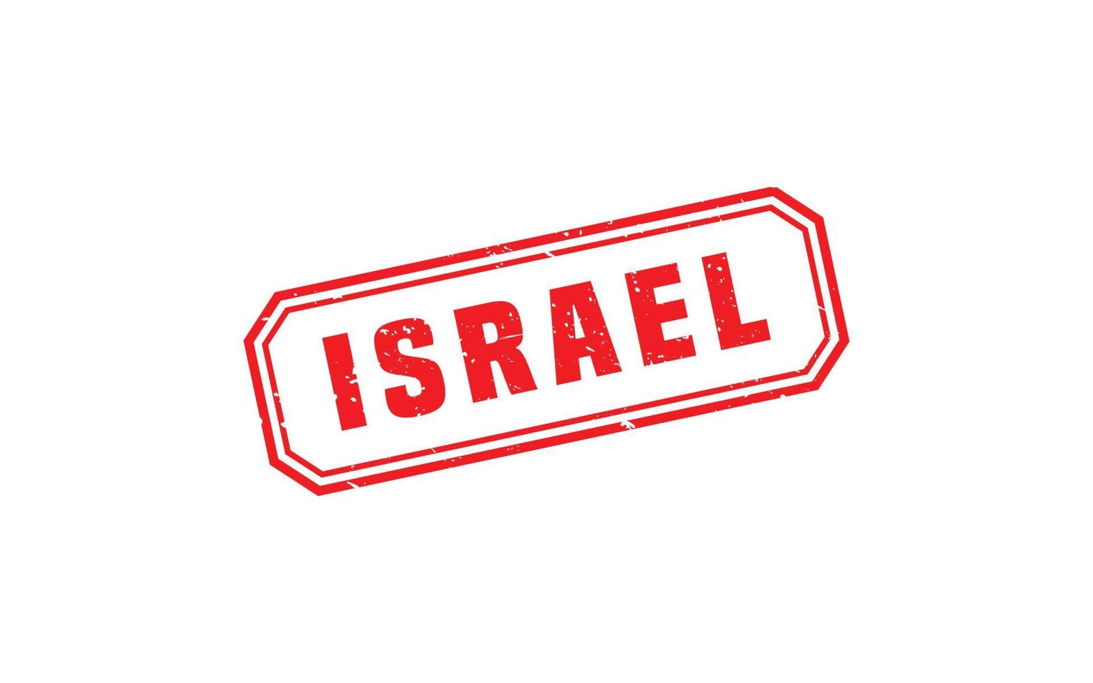 ISRAEL stamp rubber with grunge style on white background vector