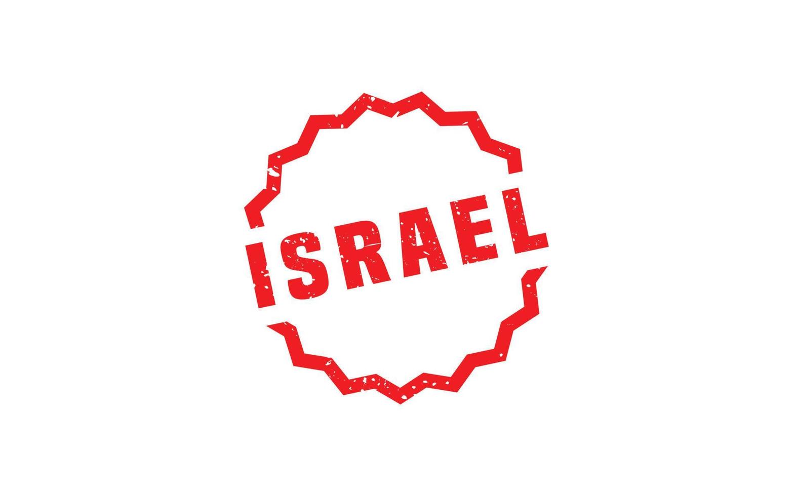 ISRAEL stamp rubber with grunge style on white background vector