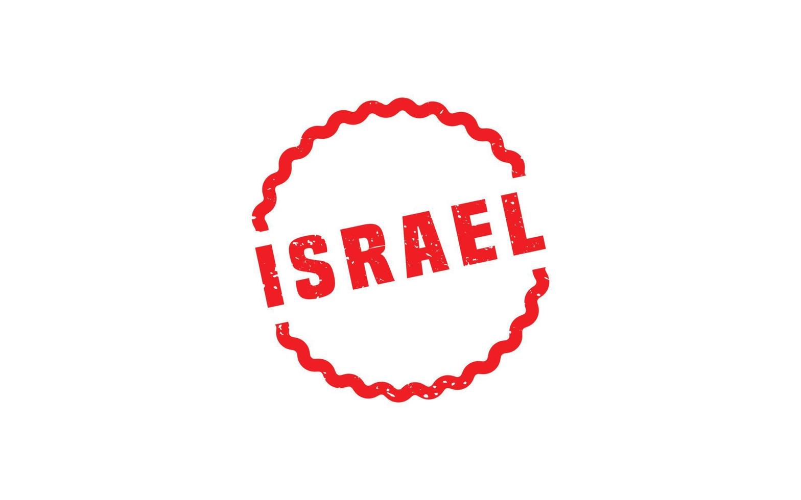 ISRAEL stamp rubber with grunge style on white background vector