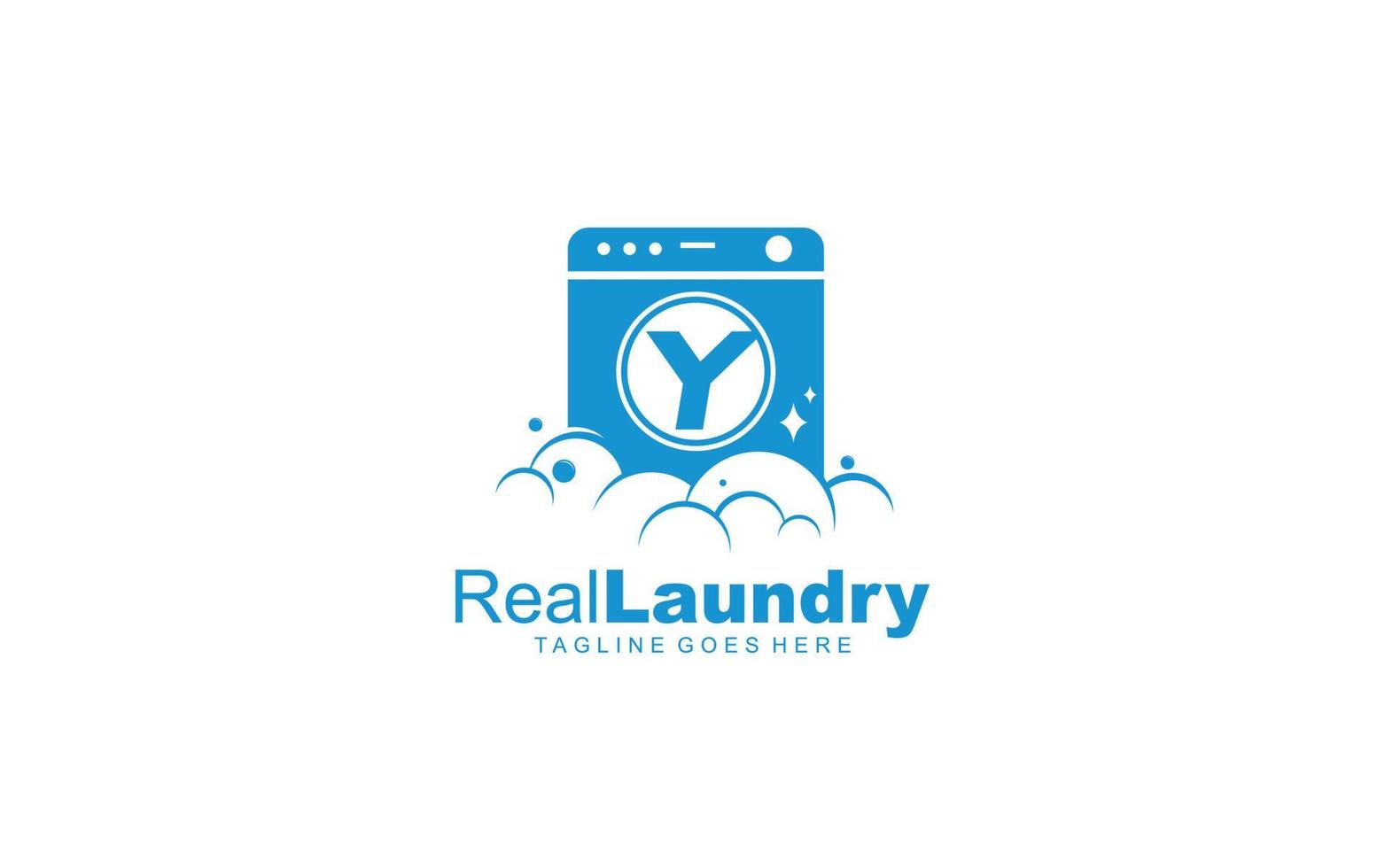 Y logo LAUNDRY for branding company. letter template vector illustration for your brand.