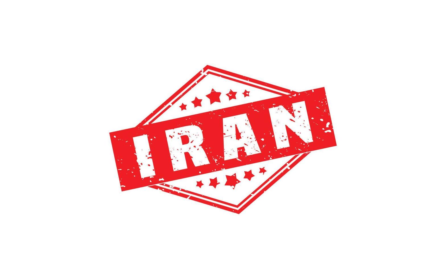 IRAN stamp rubber with grunge style on white background vector