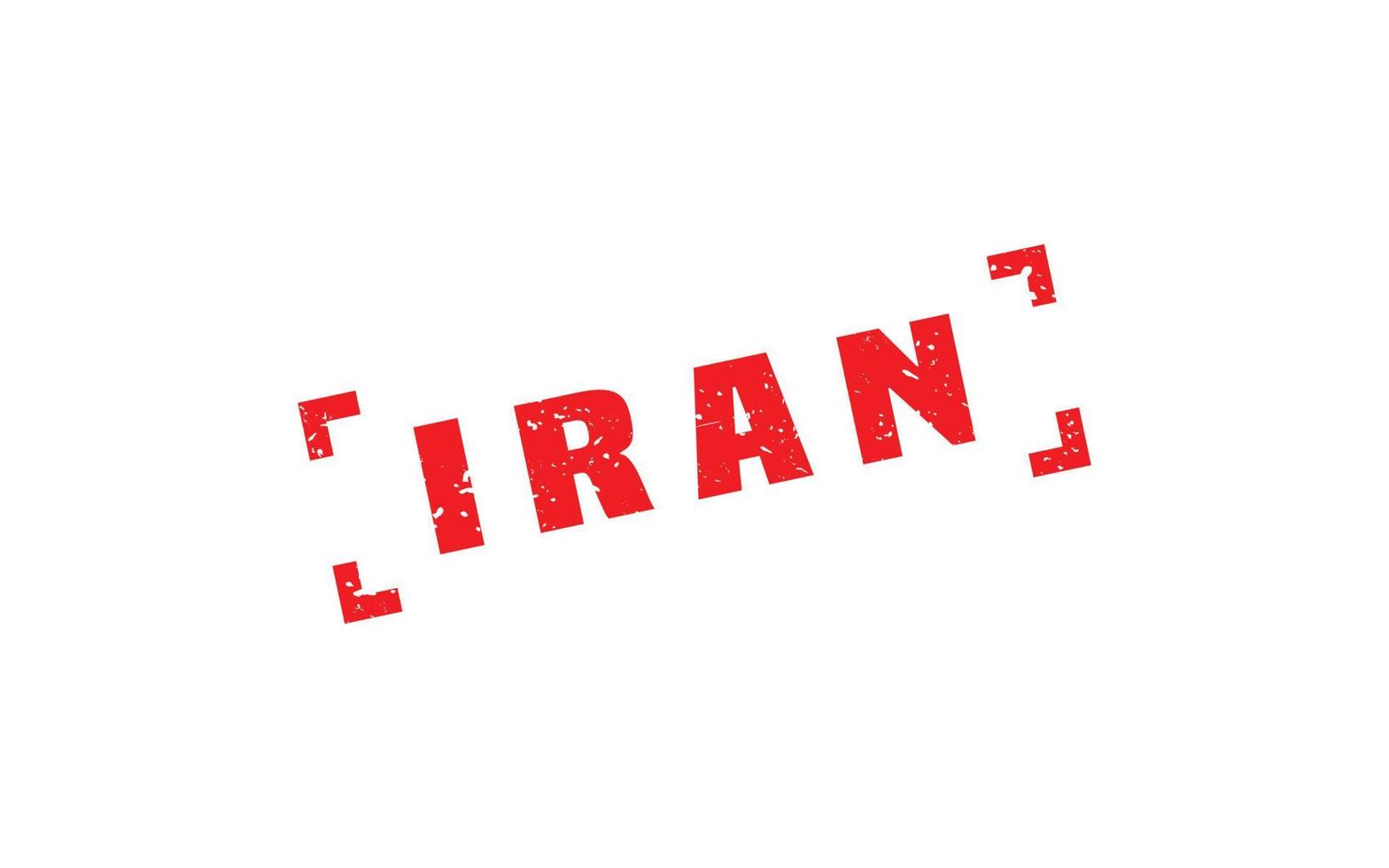 Goma de sello de irán con estilo grunge sobre fondo blanco vector