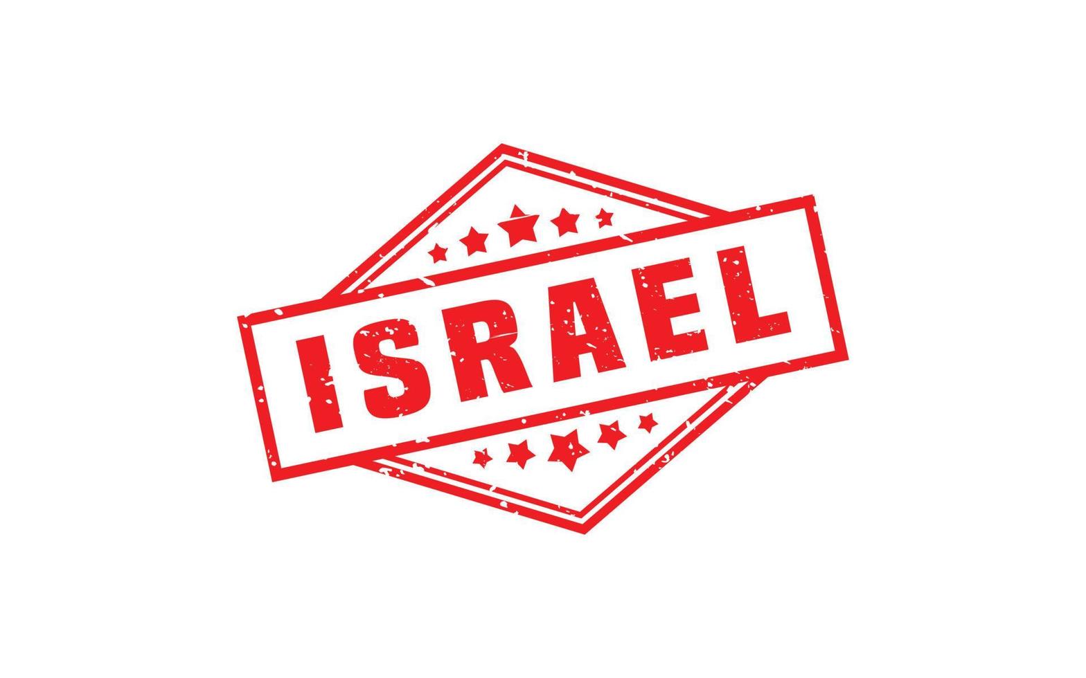 ISRAEL stamp rubber with grunge style on white background vector