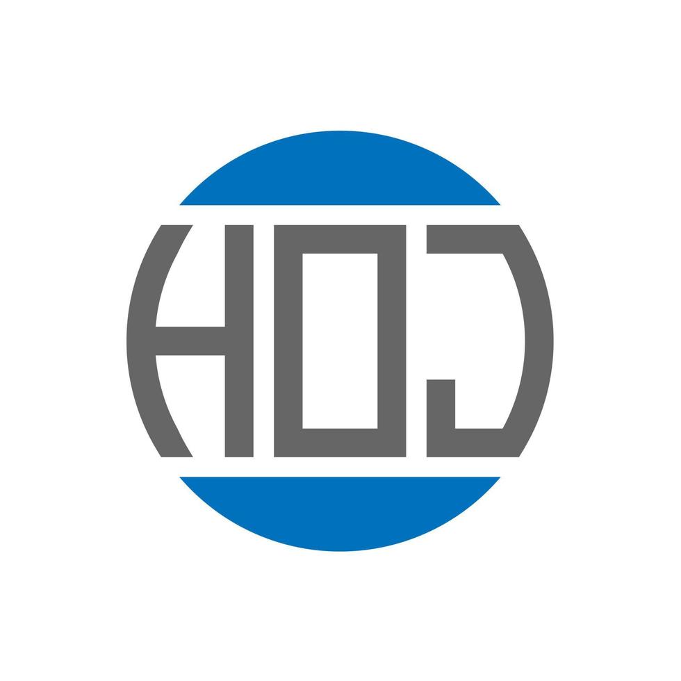 diseño de logotipo de letra hoj sobre fondo blanco. concepto de logotipo de círculo de iniciales creativas de hoj. diseño de letras hoj. vector