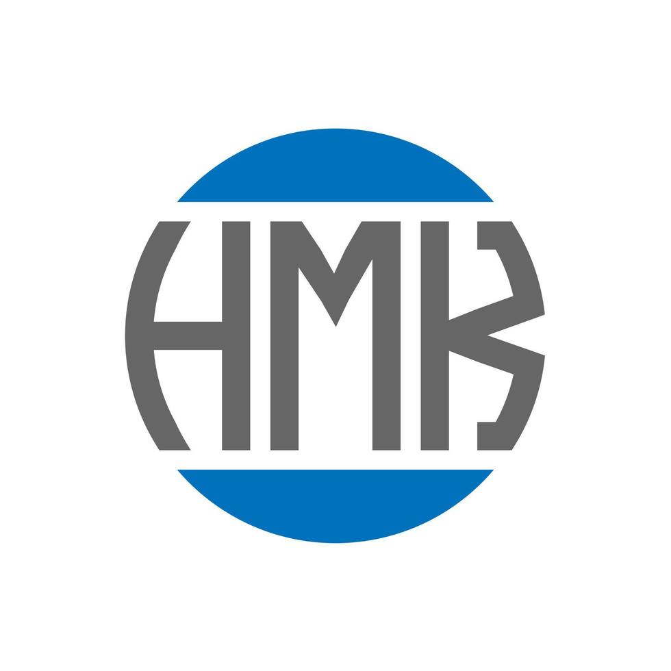 HMK letter logo design on white background. HMK creative initials ...