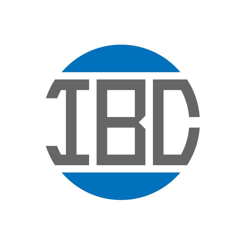 diseño de logotipo de letra ibc sobre fondo blanco. Concepto de logotipo de círculo de iniciales creativas de ibc. diseño de letras ibc. vector