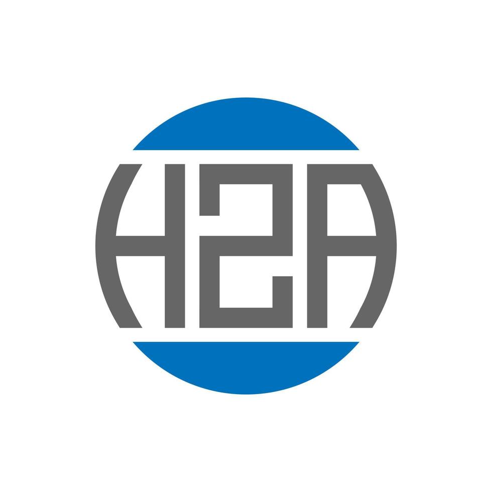 HZA letter logo design on white background. HZA creative initials circle logo concept. HZA letter design. vector