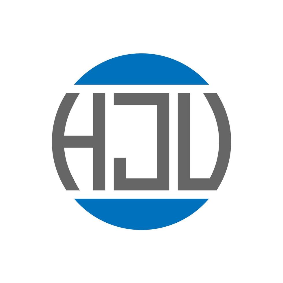 HJU letter logo design on white background. HJU creative initials circle logo concept. HJU letter design. vector