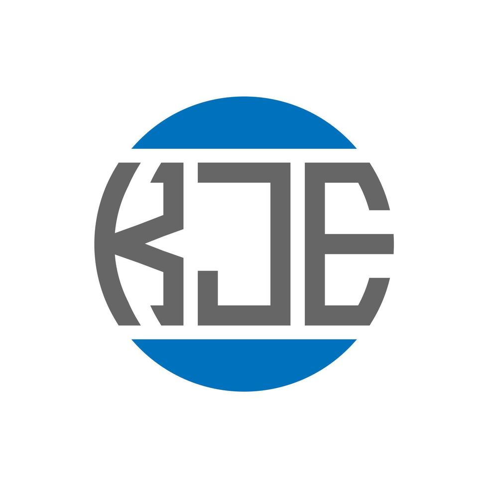 diseño de logotipo de letra kje sobre fondo blanco. concepto de logotipo de círculo de iniciales creativas de kje. diseño de letras kje. vector