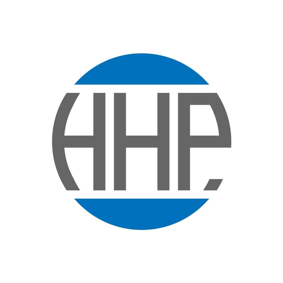 diseño de logotipo de letra hhp sobre fondo blanco. concepto de logotipo de círculo de iniciales creativas hhp. diseño de letras hhp. vector