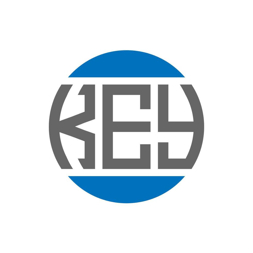 KEY letter logo design on white background. KEY creative initials circle logo concept. KEY letter design. vector