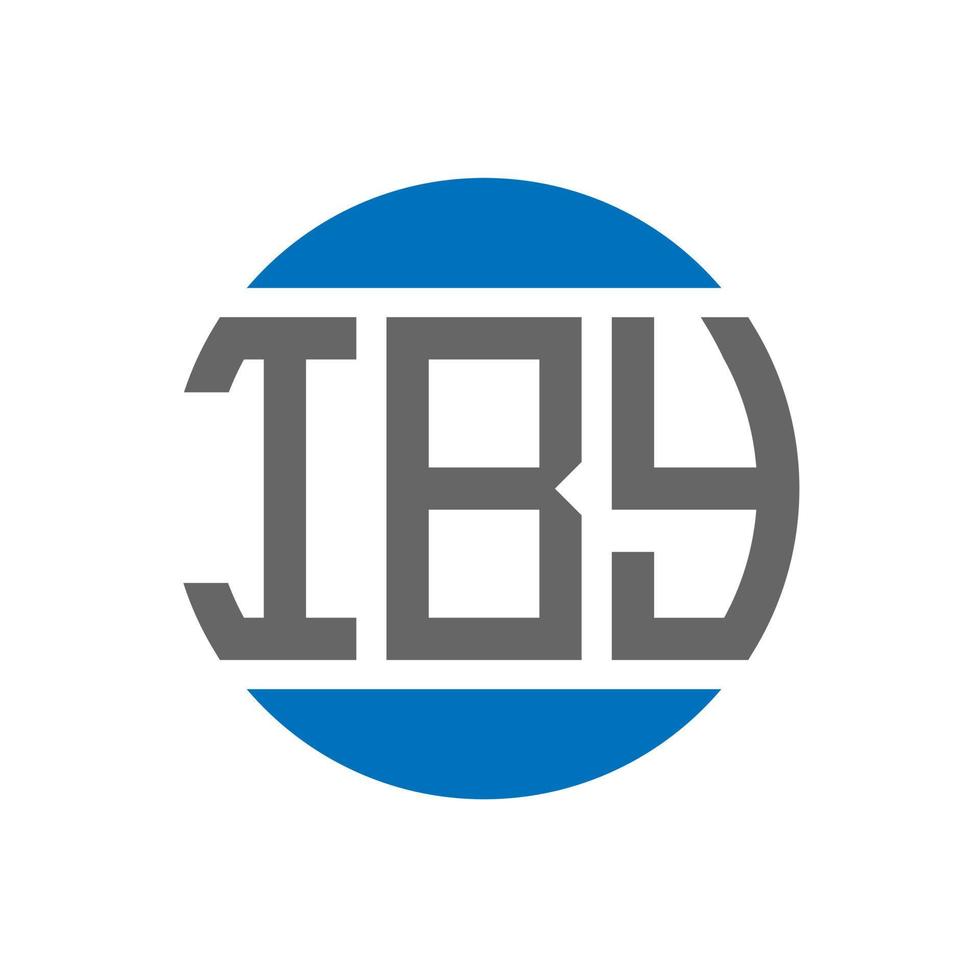 diseño de logotipo de letra iby sobre fondo blanco. concepto de logotipo de círculo de iniciales creativas de iby. diseño de letras iby. vector