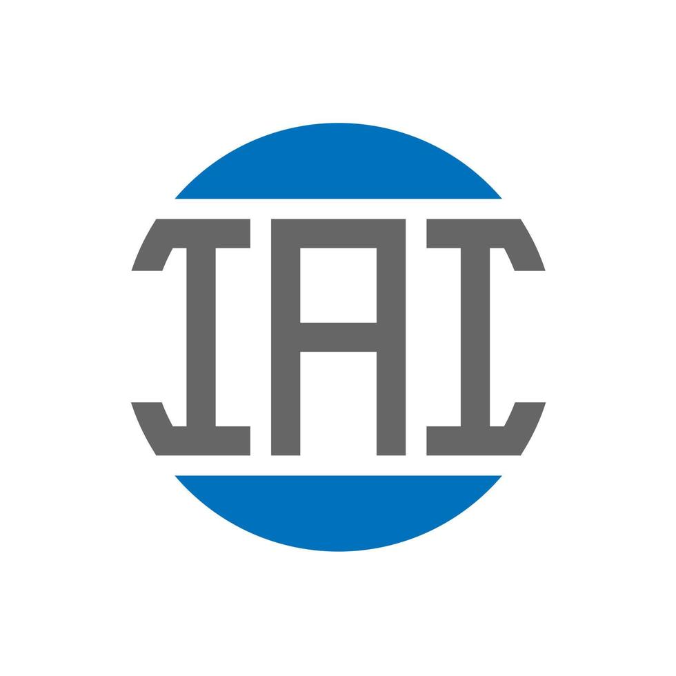 diseño del logotipo de la letra iai sobre fondo blanco. concepto de logotipo de círculo de iniciales creativas de iai. diseño de letras iai. vector