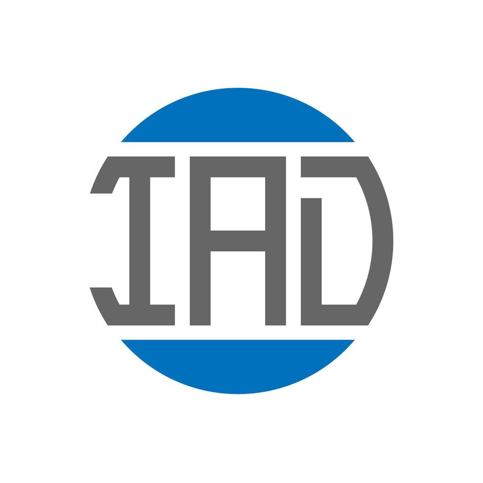 IAD letter logo design on white background. IAD creative initials circle logo concept. IAD letter design. vector