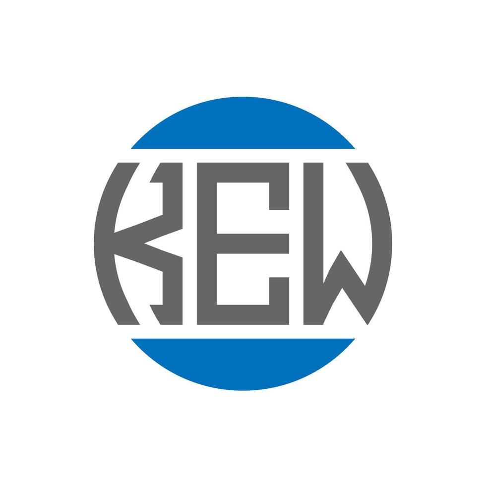 diseño de logotipo de letra kew sobre fondo blanco. concepto de logotipo de círculo de iniciales creativas de kew. diseño de letra clave. vector