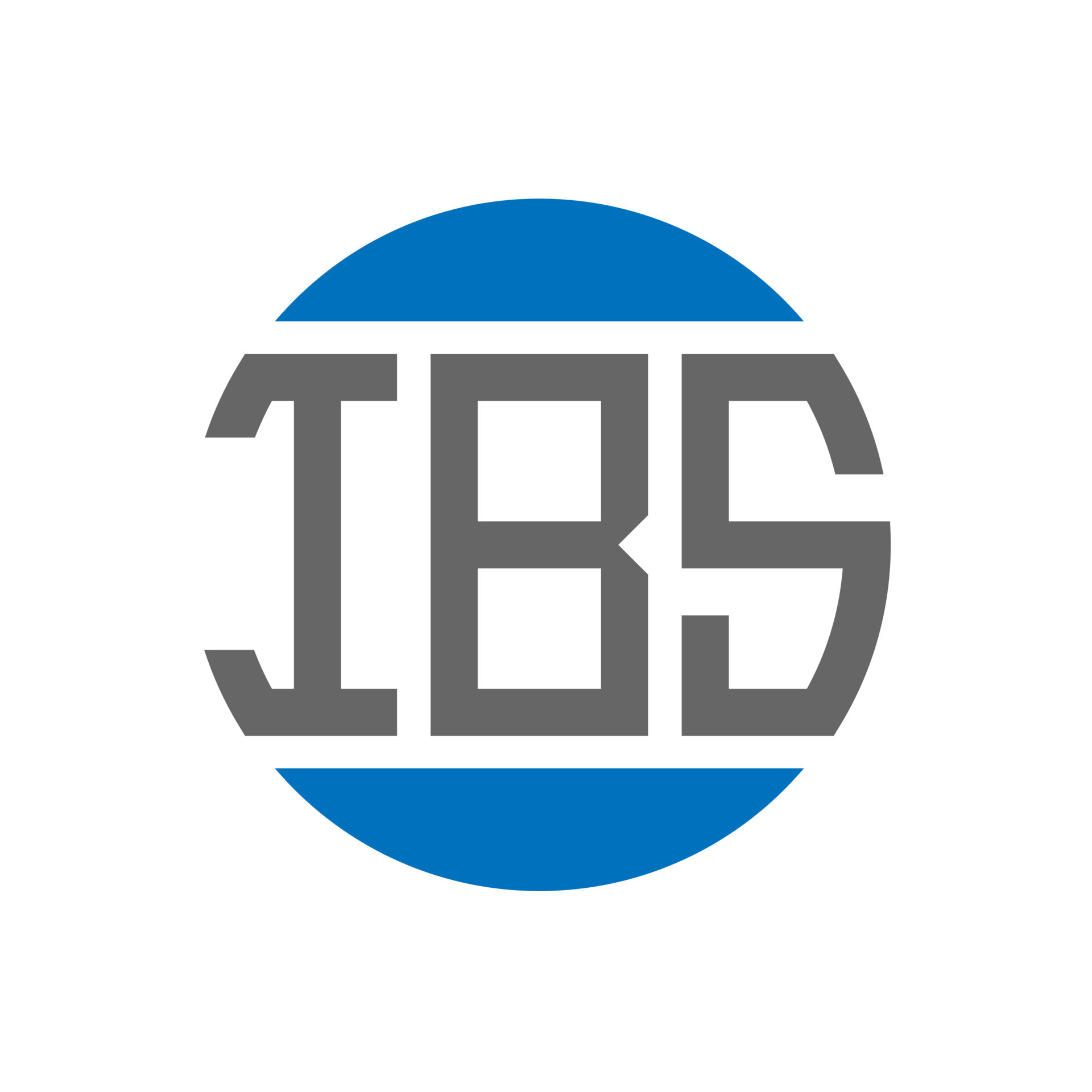 IBS letter logo design on white background. IBS creative initials