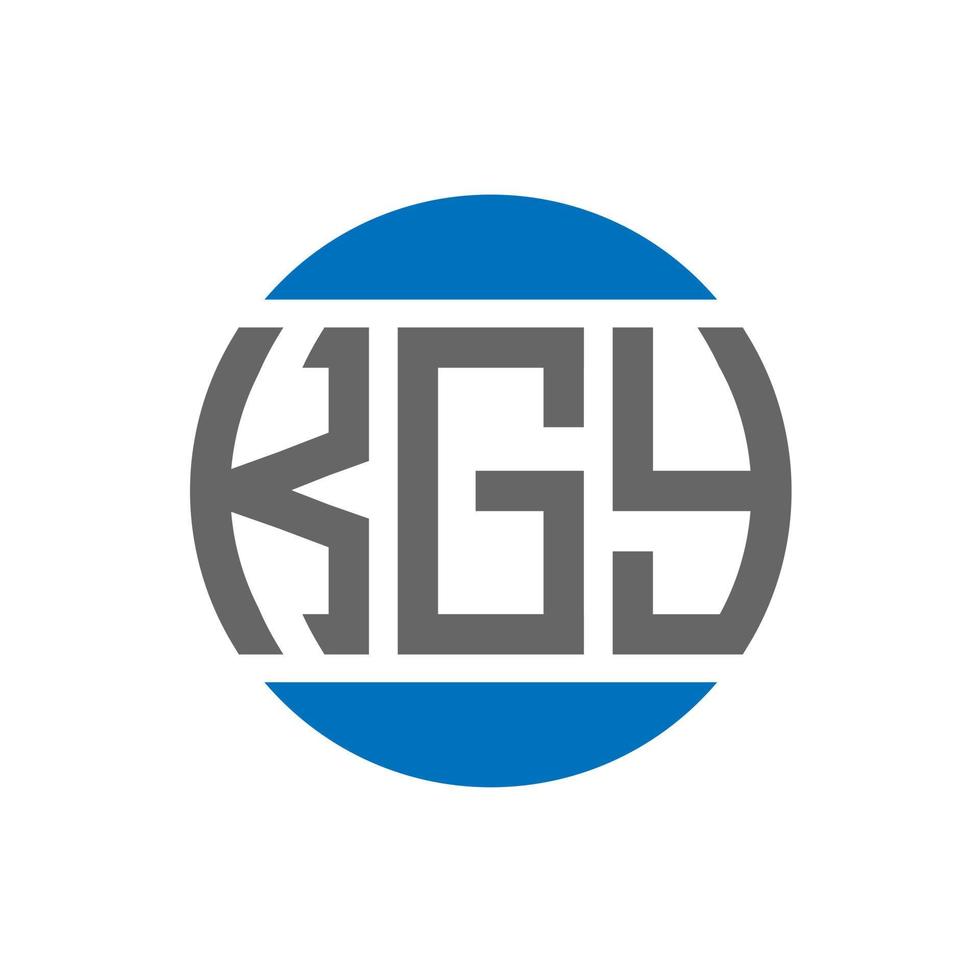 diseño de logotipo de letra kgy sobre fondo blanco. Concepto de logotipo de círculo de iniciales creativas de kgy. diseño de letras kgy. vector