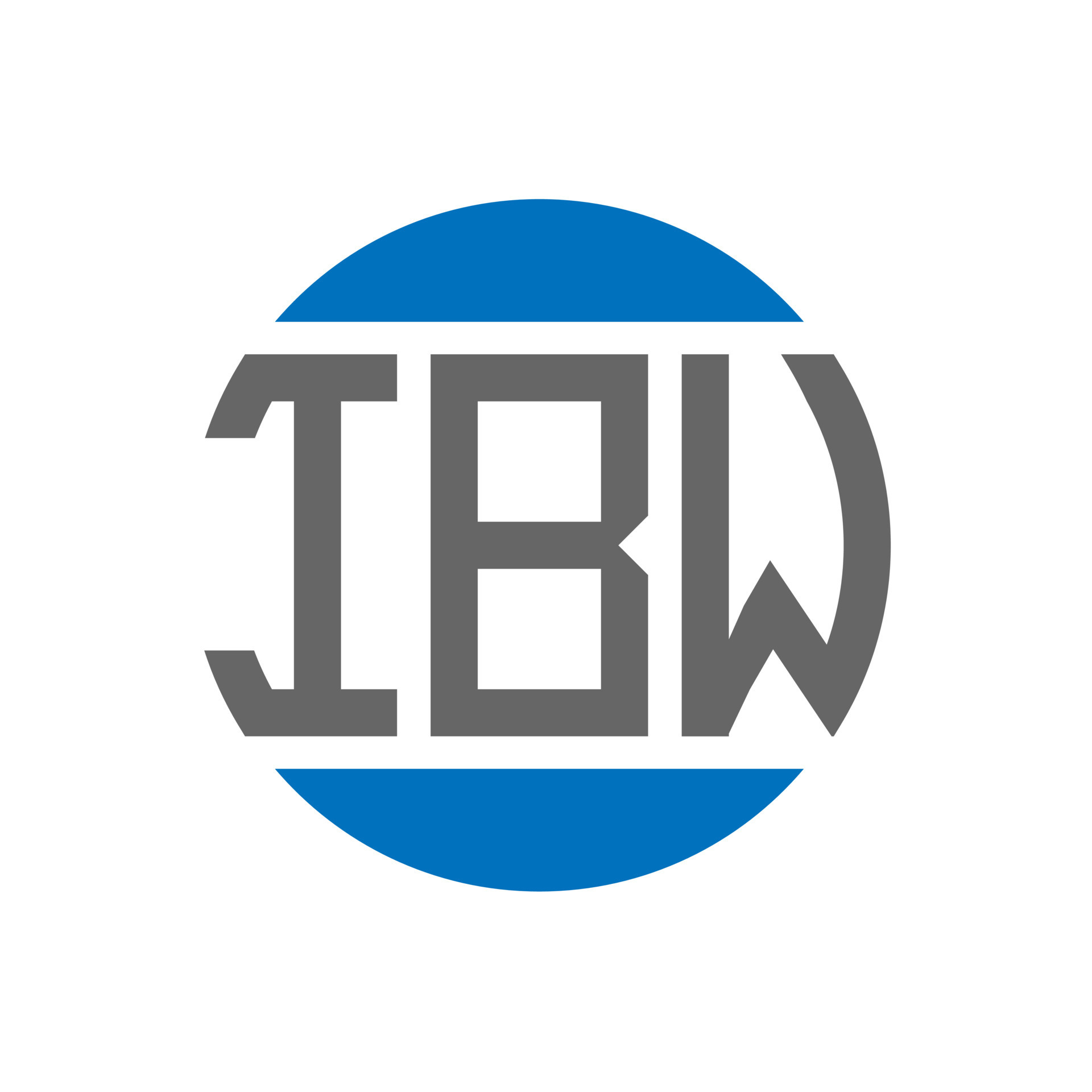 IBW letter logo design on white background. IBW creative initials ...