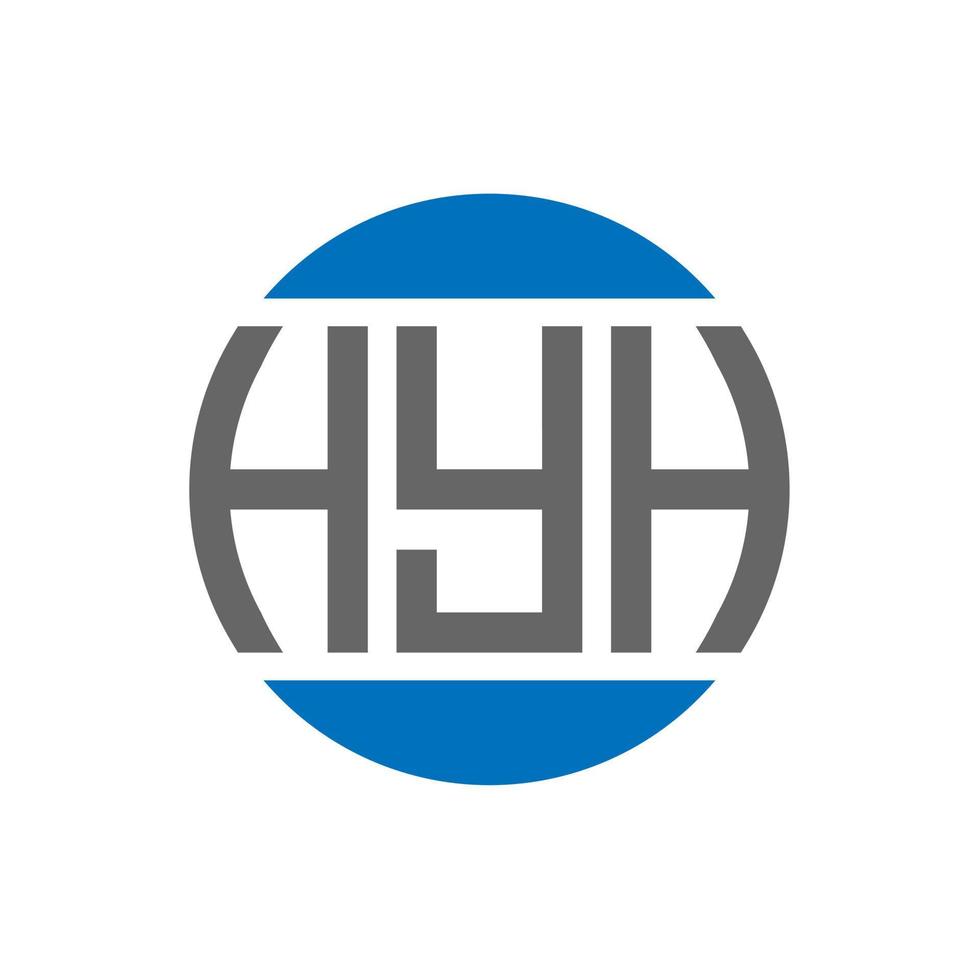HYH letter logo design on white background. HYH creative initials circle logo concept. HYH letter design. vector