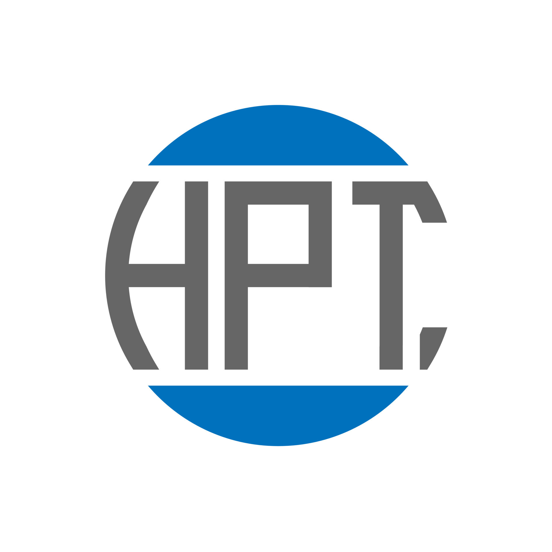 HPT letter logo design on white background. HPT creative initials ...